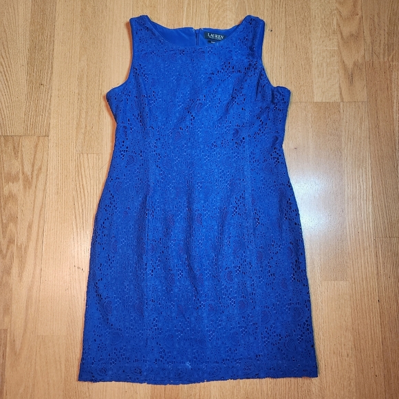 Ralph Lauren Royal Blue Mini Dress - Picture 1 of 9